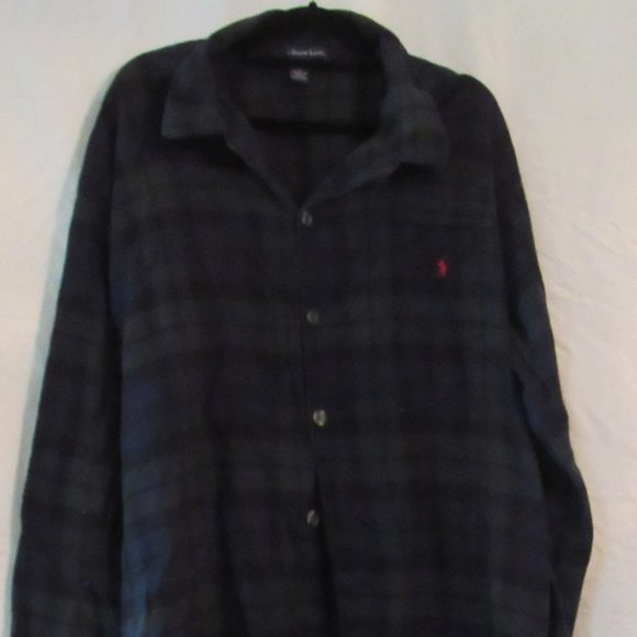 Polo by Ralph Lauren Mens 2-Piece Pajama Set Blackwatch Plaid Size Large EUC - Picture 3 of 9